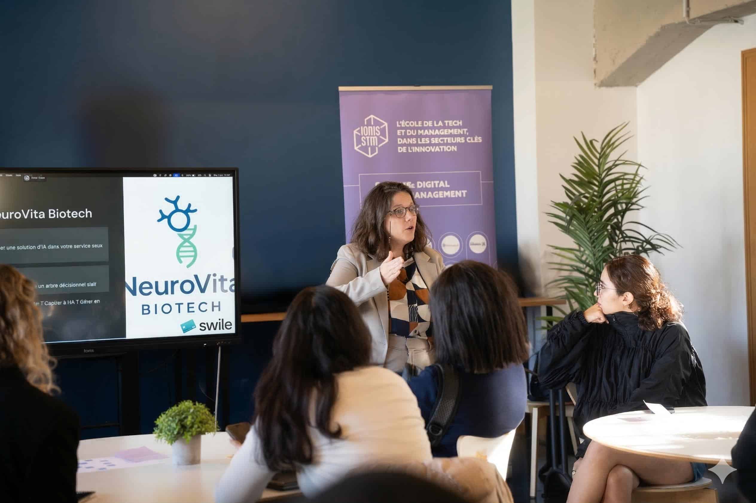 Conférence sur l’intelligence artificielle et l’automatisation animée par Swile auprès d’étudiants Ionis-STM
